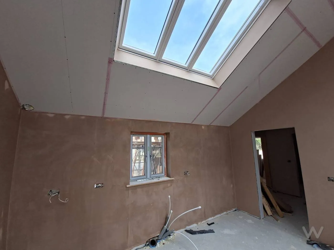 Skimmed bedroom with rooflight, Elmswell development