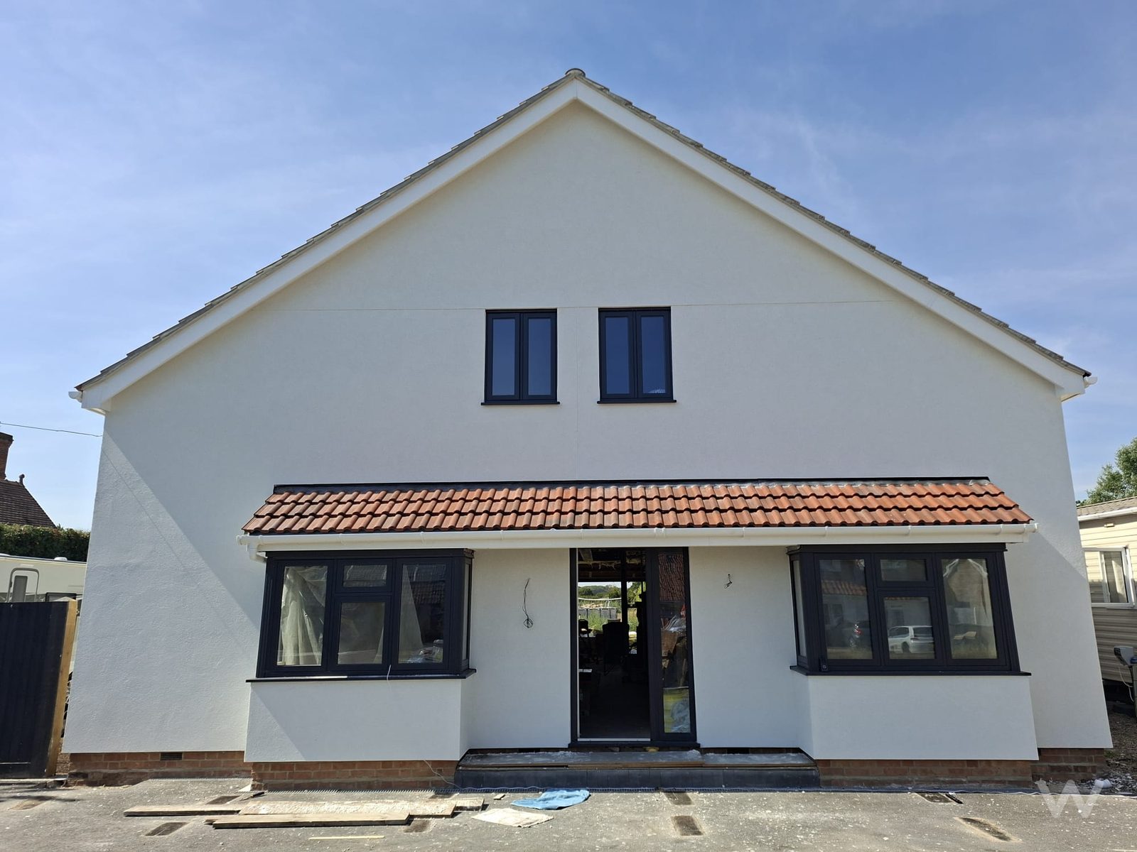 New-build home rendered in Baumit silicone render, Kenton, Suffolk — Wall2Wall