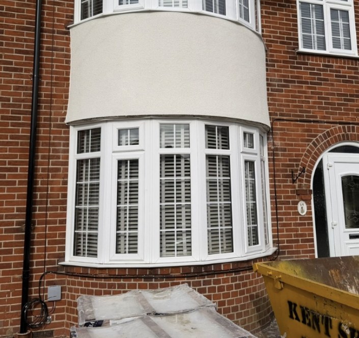 Silicone render transformation on a 1930s semi-detached home