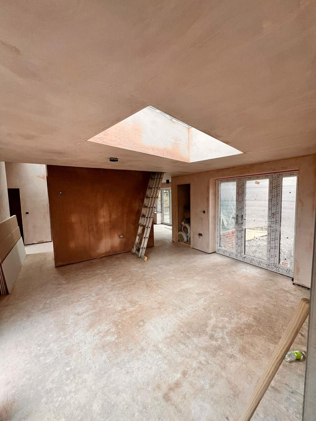 Vaulted skim finish on a new-build home, Somersham