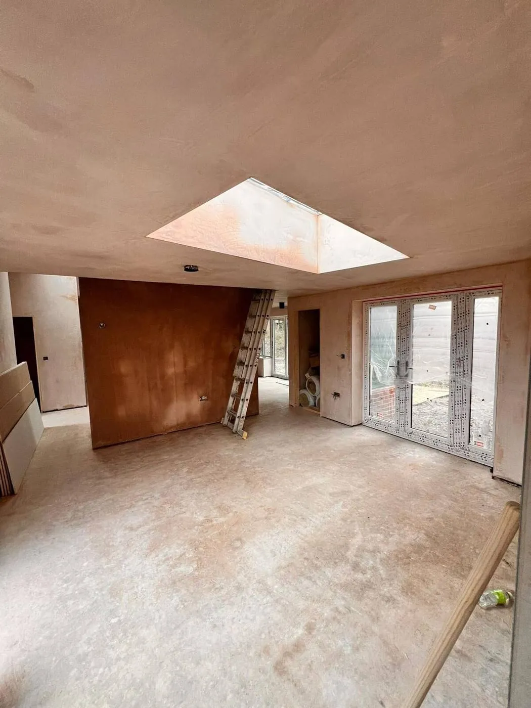 Vaulted skim finish on a new-build home, Somersham